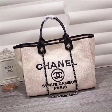 chanel beach tote replica|knockoff Chanel bags.